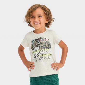 Toddler Boys' Monster Jam T-Shirt - Beige