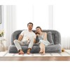 SKRAN Extra Large Human Dog Bed,Lazy Couch Giant Bean Bag Lounge Chair,Comfy Tatami With Adjustable Backrests And 2 Pillows Fits You & Pets - 2 of 4