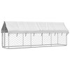 Dog Kennel Silver Galvanized steel, 100% polyethylene Large vidaXL - 2 of 4