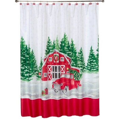 The Lakeside Collection Christmas at the Barn Bath Collection - Shower Curtain