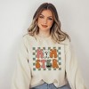 Simply Sage Market Women's Graphic Sweatshirt Checkered Momster Ghost - 2 of 4