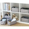 Aoibox Fabric Storage Bins for Shelves Grey 11.8x7.9x5.2 Inch Small Organizer Basket Collapsible Closet Cube Home Decor - 2 of 4