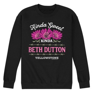 Men's - Yellowstone - Kinda Sweet Kinda Beth Dutton Graphic Fleece Sweatshirt - 1 of 4