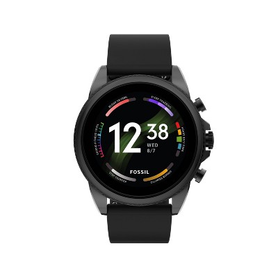 Fossil Gen 6 Wellness Smartwatch - Silver With Blue Silicone : Target