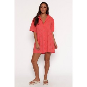Petal and Pup Norah Mini Dress - Coral - 1 of 4