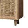 Gulches 62.2" Natural Rattan Storage Cabinet - 4-Door Decorative Cabinet with Adjustable Shelf, Solid Wood Legs, Easy Assembly for Bedroom/Office - 4 of 4