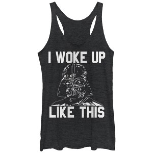 Women's Star Wars Darth Vader Woke Up Like This Racerback Tank Top - 1 of 3