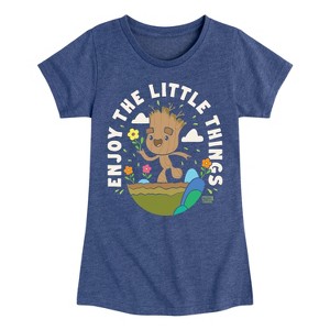 Girls' - Marvel - Guardians of the Galaxy Enjoy The Little Things Fitted Short Sleeve Graphic T-Shirt - 1 of 4
