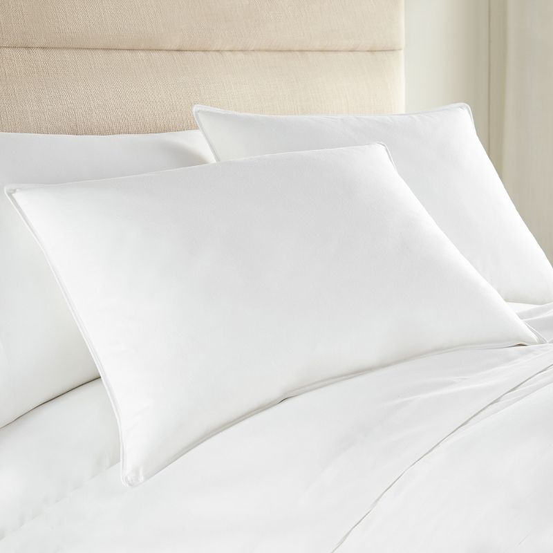 DOWNLITE Firm Density 230 TC 600 Fill Power White Goose Down Hotel Bed Pillow., 2 of 11