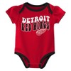 NHL Detroit Red Wings Infant Girls' 3pk Bodysuits - 4 of 4