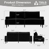 80.7" Loveseat Sofa, Fabric Modern Sleeper Sofa Couch for Living Room, Sofa Cama,  Wood Frame, Easy to Install, Sleeper Recliner Furniture - 2 of 4