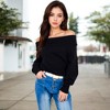 Anna-Kaci Women's Off-Shoulder Ribbed Knit Sweater with Long Sleeves - 2 of 4