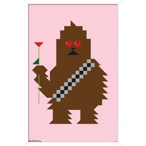 Trends International Star Wars: Saga - Chewbacca Hearts Framed Wall Poster Prints - 1 of 4