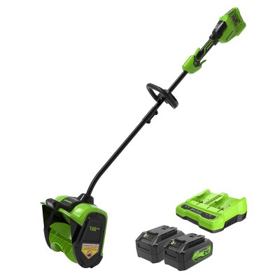 Greenworks 12" Brushless Snow Shovel with Light Kit: 24V Lithium Ion, Adjustable Handle, 3-Year Warranty