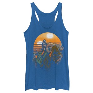 Women's Star Wars The Mandalorian Bantha Riders Racerback Tank Top - 1 of 4