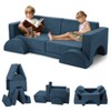Toddler Couch 8Pcs Modular Play Couch for Kids Room, Baby Nursery Accent Convertible Sofa - 2 of 4