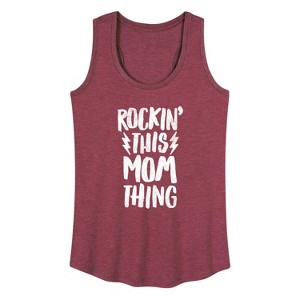 Women's - Instant Message - Rockin This Mom Thing Graphic Racerback Tank - 1 of 4