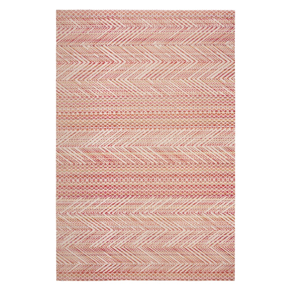 5'x8' Geometric Loomed Area Rug Pink - Safavieh