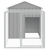 vidaXL Chicken Cage with Extended Run, Comfortable Living Environment for Chickens, Durable Galvanized Steel Construction, Light Gray - 3 of 4