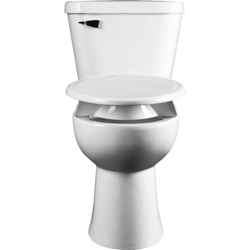 Assurance with Clean Shield Round Plastic Premium Raised Toilet Seat White - Bemis, 3 of 8