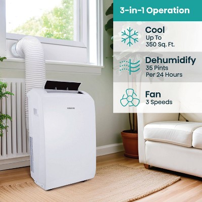 Hisense 8,000 BTU White Portable Air Conditioner with Wi-Fi and Remote