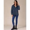 INSPIRE CHIC Women's Adjustable Drawstring Waterproof with Hood Windbreaker Lightweight Raincoats with Pockets - 2 of 4