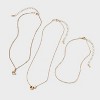 Girls' Initial with Choker and Layered Necklace Set - art class™ Gold - 2 of 3