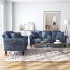 2pc Evok Contemporary Chenille Upholstered Sofa and Loveseat Set - miBasics - 2 of 4