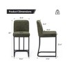 Infurnic Accent Chairs, Modern Upholstered Chairs Set with Sturdy Legs, Comfortable High Stool for Kitchen and Dining Room, Green, 15.5"*17.5"*35" - 4 of 4
