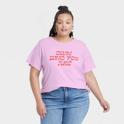 Women's Plus Size Short Sleeve T-Shirt - Ava & Viv™