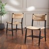 Floryn Rope Dining Chair (Set of 2) - DCH8805 - Natural/Black - Safavieh - 3 of 4