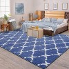 4'x6' Geometric Pattern Living Room Rug, Fluffy Non-Slip Rug - 2 of 4