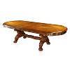 9pc Lion Claw Elegant Carved Extendable Dining Table Set Wood/Antique Oak - HOMES: Inside + Out - image 3 of 4