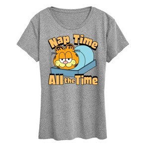 Women's - Garfield - Nap Time All The Time Short Sleeve Graphic T-Shirt - 1 of 4