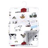 Hudson Baby Plush Blanket with Furry Binding and Back, Farm, One Size - 2 of 2