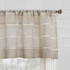 14"x52" Twill Striped Anti Dust Sheer Cafe Window Valance - Clean Window - image 2 of 4