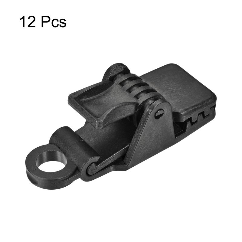 Unique Bargains Tarp Clips Plastic Tent Snaps Press Lock Grip Clamps for Outdoor Camping Awning Canopy Boat Cover Black 12 Pcs, 3 of 7