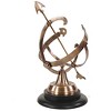 Brass Armillary on Wooden Base – 14.25" Tall – Rotating Antique Nautical Decor By Old Modern Handicrafts - 4 of 4