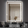 Anti-Fog LED Bathroom Mirror, Dimmable Vanity Mirror with Front & Back Lighting, Memory Function, Stepless Dimming, Modern Bathroom Wall Mirror - 3 of 4