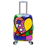 Rockland Vision Polycarbonate Hardside Carry On Spinner Suitcase