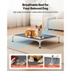 VEVOR Elevated Dog Bed for Large Dogs, Portable Raised Dog Cot with Aluminum Tube Metal Frame and Breathable Textilene Mesh, L, Gray - 3 of 4