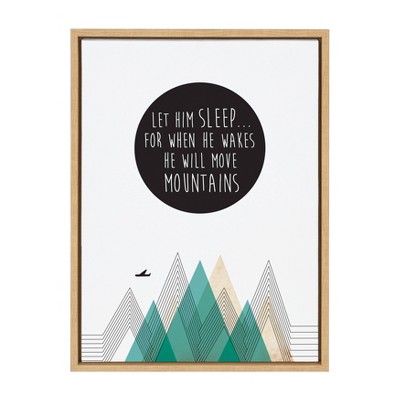 18" x 24" Sylvie Move Mountains Framed Canvas Wall Art by Rachel Lee Natural - Kate & Laurel All Things Decor