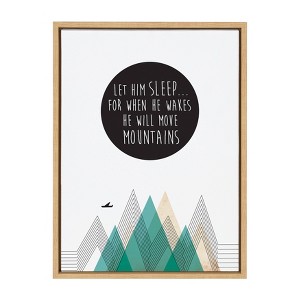 18" x 24" Sylvie Move Mountains Framed Canvas by Rachel Lee - Kate & Laurel: Nursery Decor Art - 1 of 4