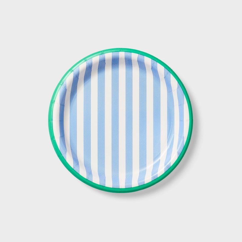20ct Assorted Striped with Rim Snack Plates - Spritz&#8482;, 1 of 4