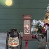 TopComfy Decorative Object Christmas Water Spinning Phone Booth With Santa for Holiday Table Decor, White and Red, 4.1"*4.1"*9.8" - 3 of 4