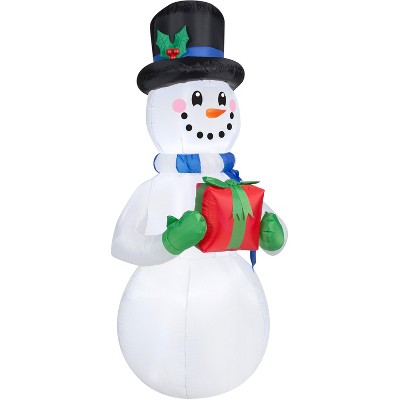 Gemmy Christmas Airblown Inflatable Snowman, 8 ft Tall, White
