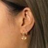 3 Pairs Small Gold Hoop Earring, 14K Gold Plated Earring Stacks Butterfly Heart Star Moon Bow Four Leaf Rhombus Round CZ Pearl - 2 of 4