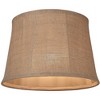 Springcrest Natural Burlap Medium Drum Lamp Shade 13" Top x 16" Bottom x 11" Slant x 10.75" High (Spider) Replacement with Harp and Finial - 2 of 4