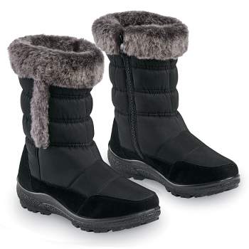 Collections Etc Lightweight, Waterproof Calf-Length Winter Boots