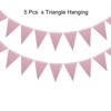 Unique Bargains Party Festive Wedding Birthday Banner Flags Decorations 5 Pcs - 3 of 4